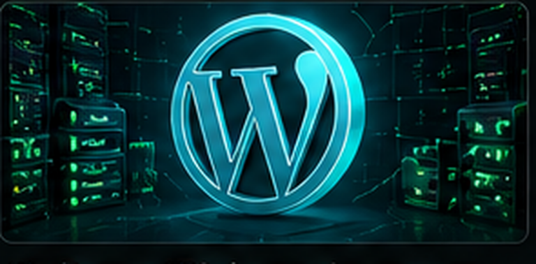 WordPress em infraestrutura de servidores, representando desempenho, segurança e manutenção em VPS